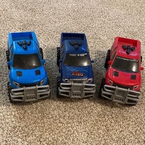 Ford Toy Trucks - Red, Blue, Dark Blue